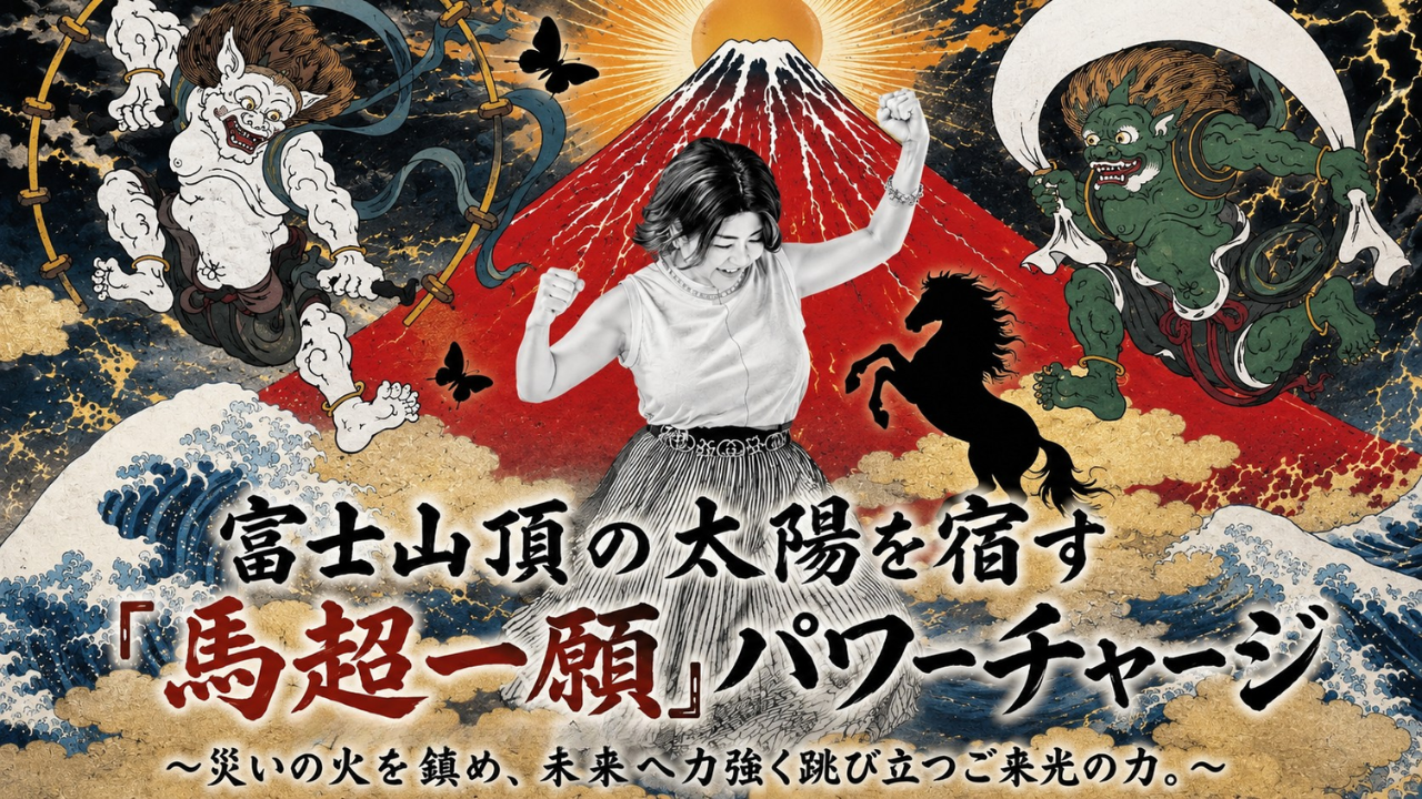 富士山頂の太陽を宿す『馬超一願』パワーチャージ｜つだあゆこ